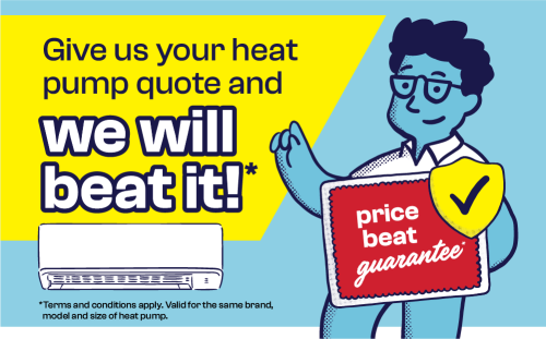 Give us your heat pump quote and we will beat it*